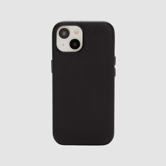 iPhone 15 Leather Case Black