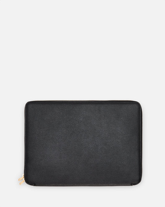 Essential 13 Inch Laptop Cover Recycled Saffiano Black