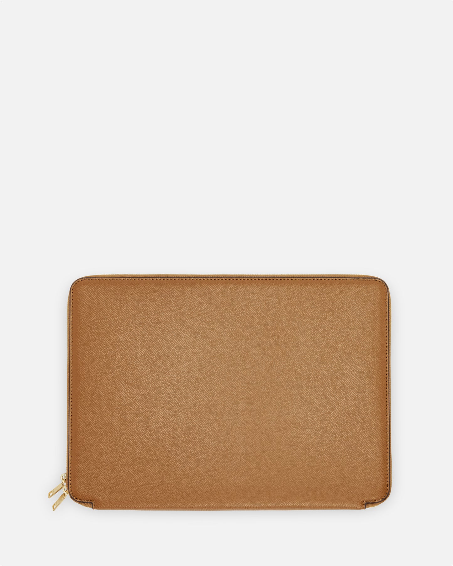 Essentials 13 Inch Laptop Cover with Zip Recycled Saffiano Rich Tan
