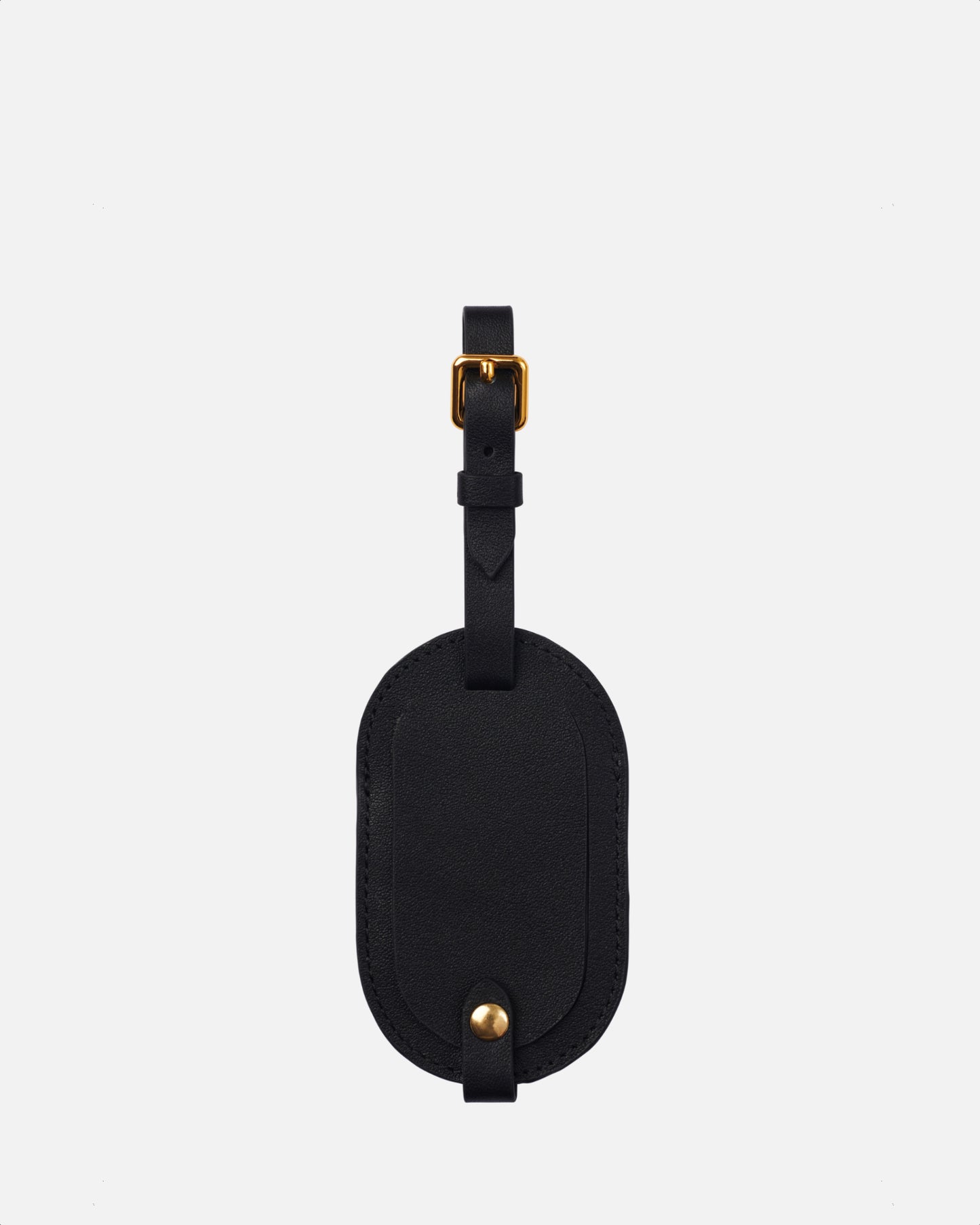 Isla Round Luggage Tag Nappa Leather Black