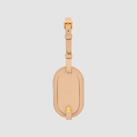 Essential Round Luggage Tag Pecan