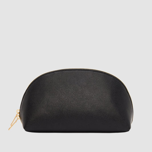 Essential Large Arc Cosmetic Case Recycled Saffiano Black