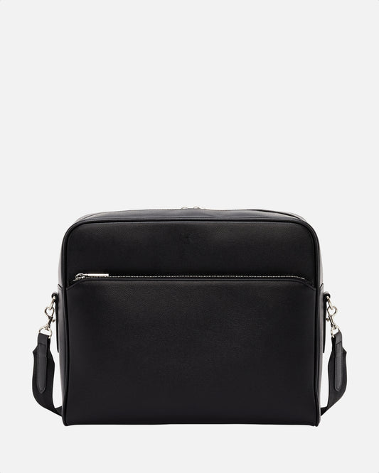 Essential Messenger Bag Recycled Saffiano Black