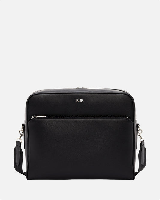 Essential Messenger Bag Recycled Saffiano Black