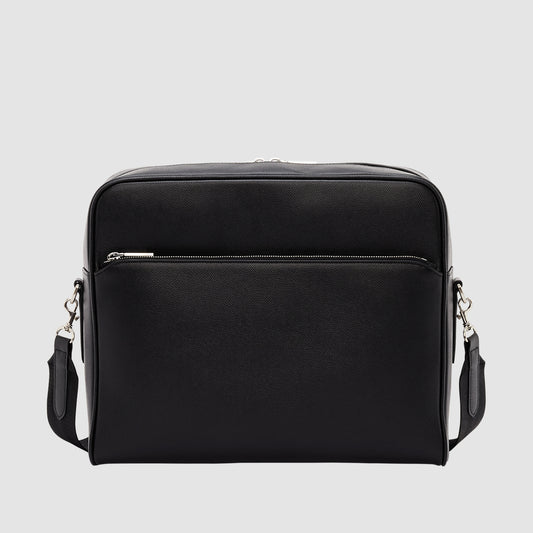 Essential Messenger Bag Recycled Saffiano Black