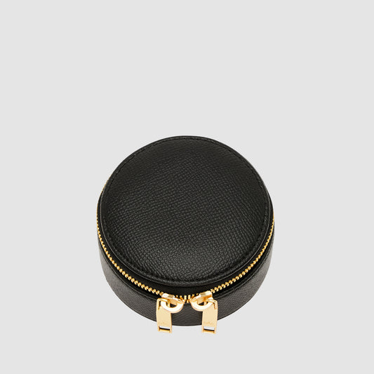 Essential Mini Jewellery Box Recycled Saffiano Black