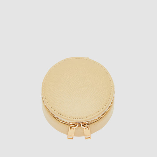 Essential Mini Jewellery Box Recycled Saffiano Sand