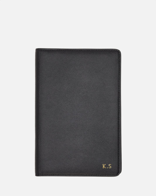 Essential A5 Notebook Holder Recycled Saffiano Black