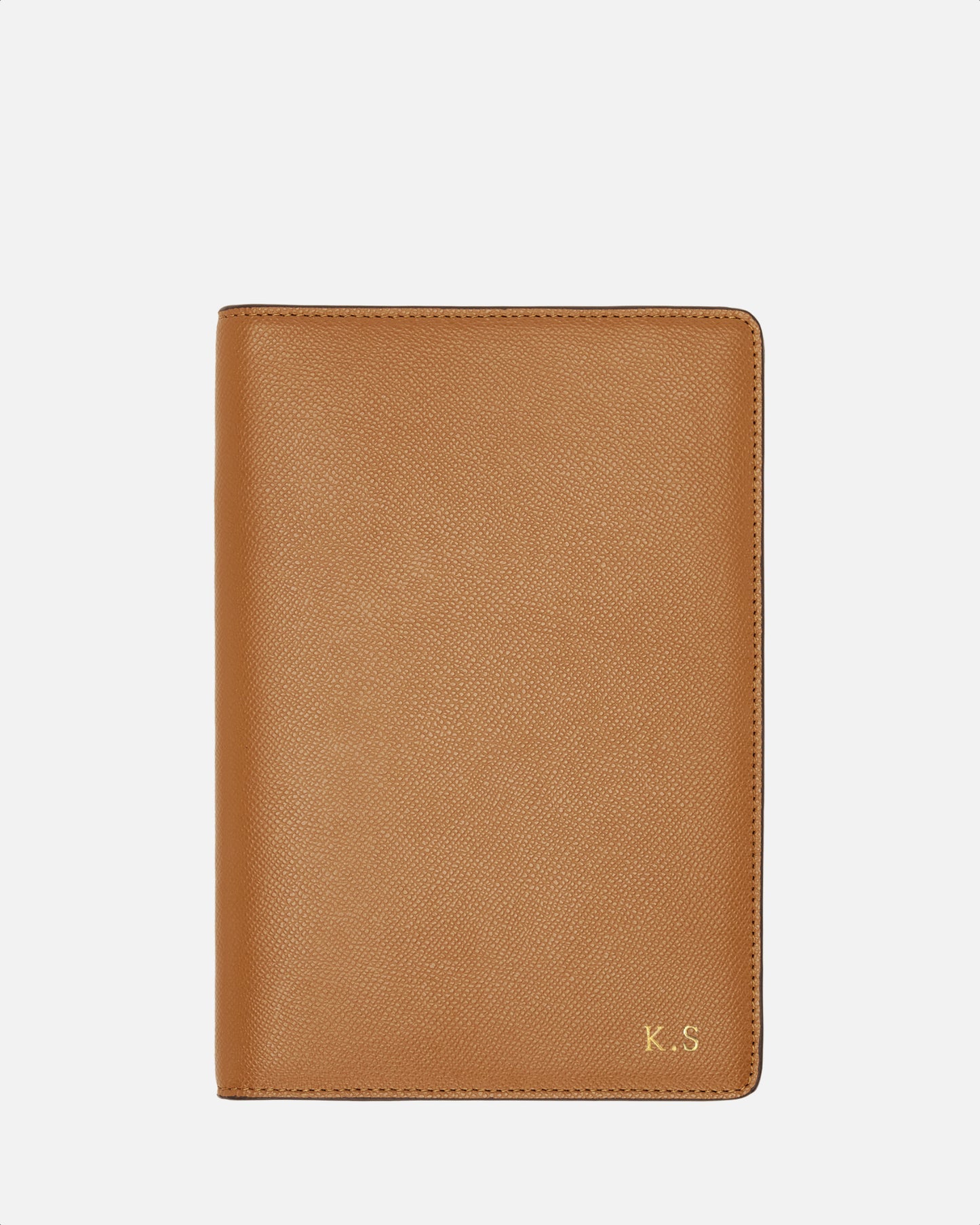 Essentials A5 Notebook Holder Recycled Saffiano Rich Tan