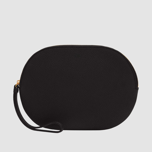 Olivia Large Oval Zip Pouch Black
