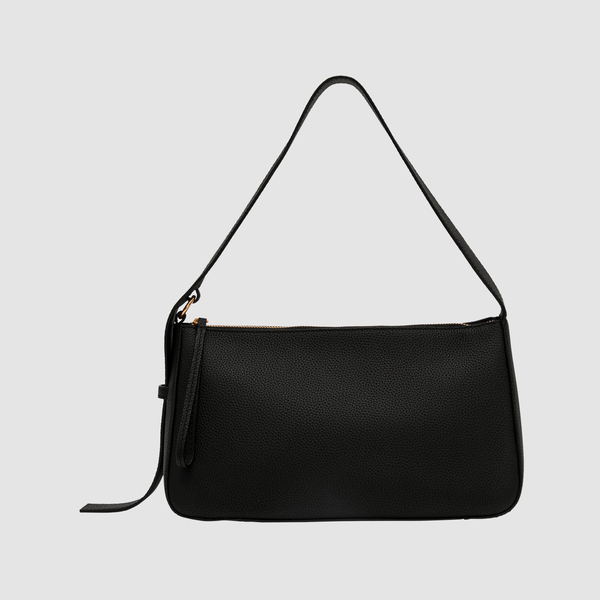 Personalised Olivia Small Hobo Bag Black with initials | tde – The ...