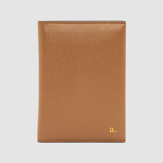Essential Passport Sleeve Recycled Saffiano Rich Tan