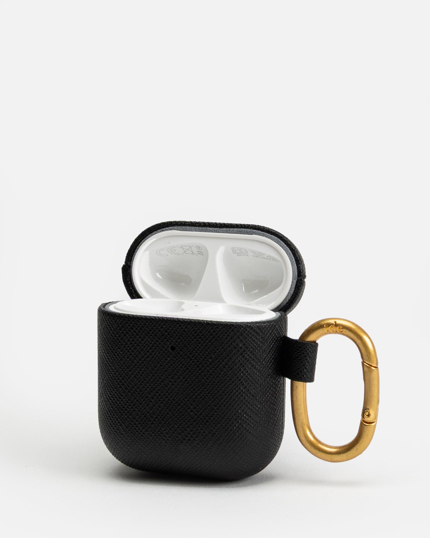 AirPods 2nd Gen Saffiano Leather Case Black