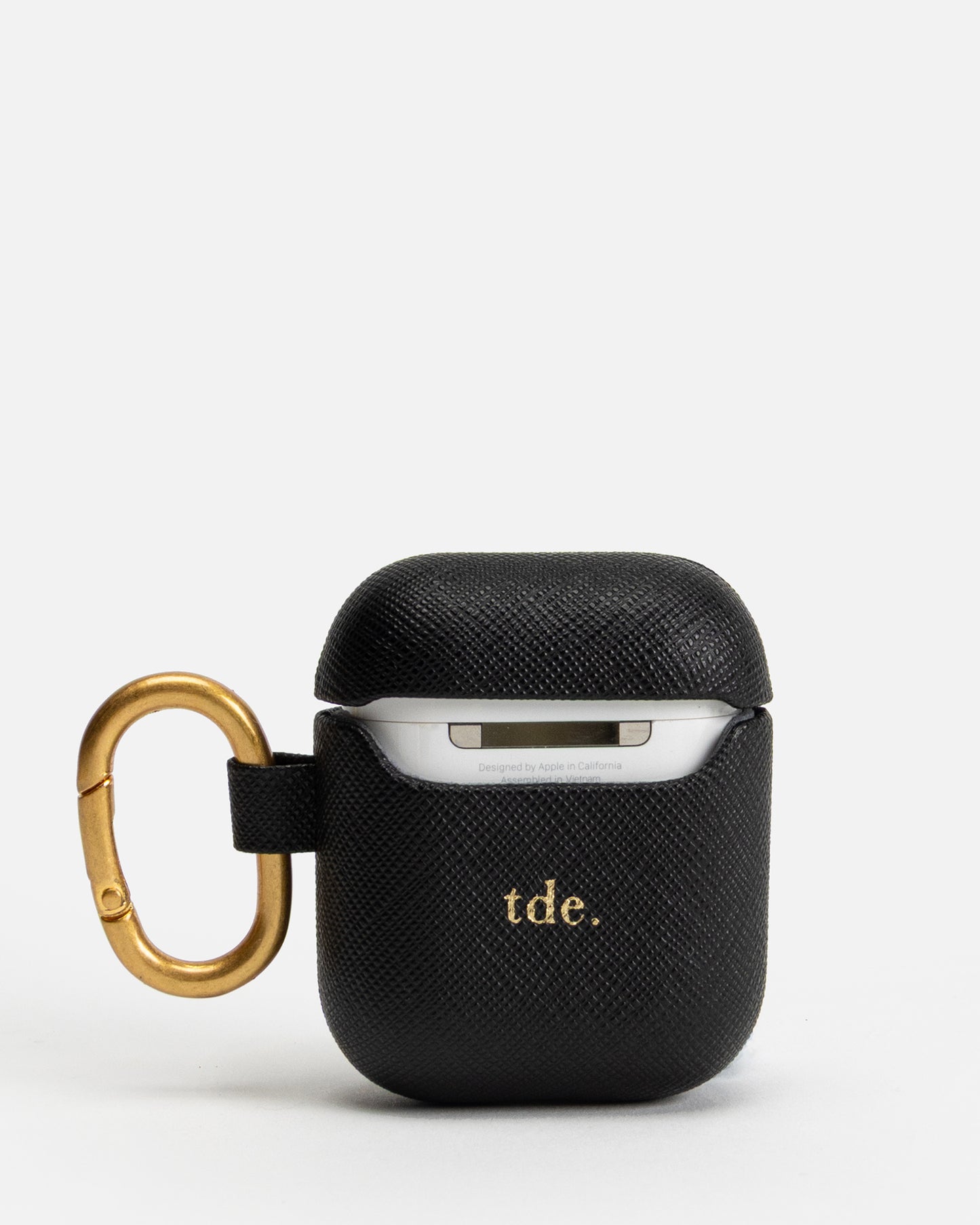 AirPods 2nd Gen Saffiano Leather Case Black