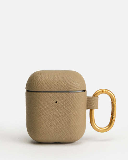 AirPods 2nd Gen Saffiano Leather Case Praline