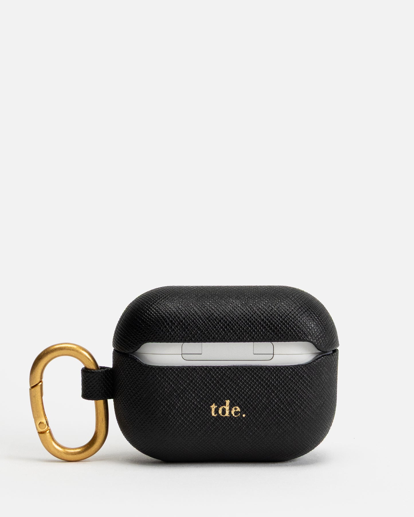 AirPods 2nd Gen Pro Saffiano Leather Case Black