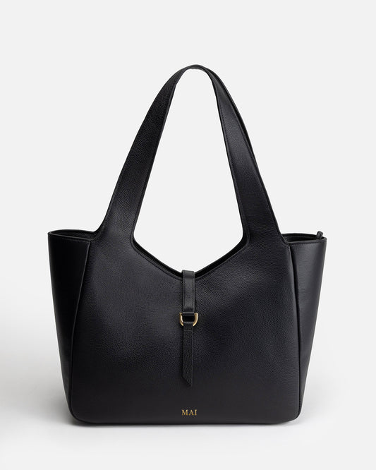 Maia Soft Shoulder Tote Black