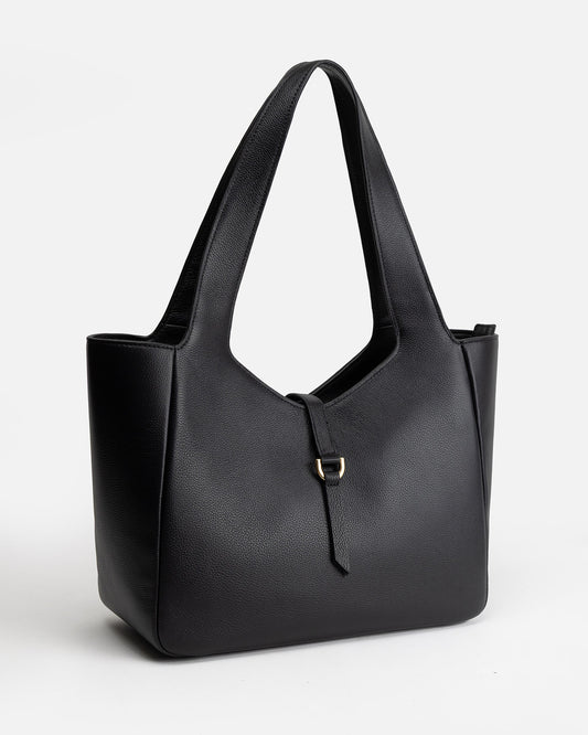 Maia Soft Shoulder Tote Black