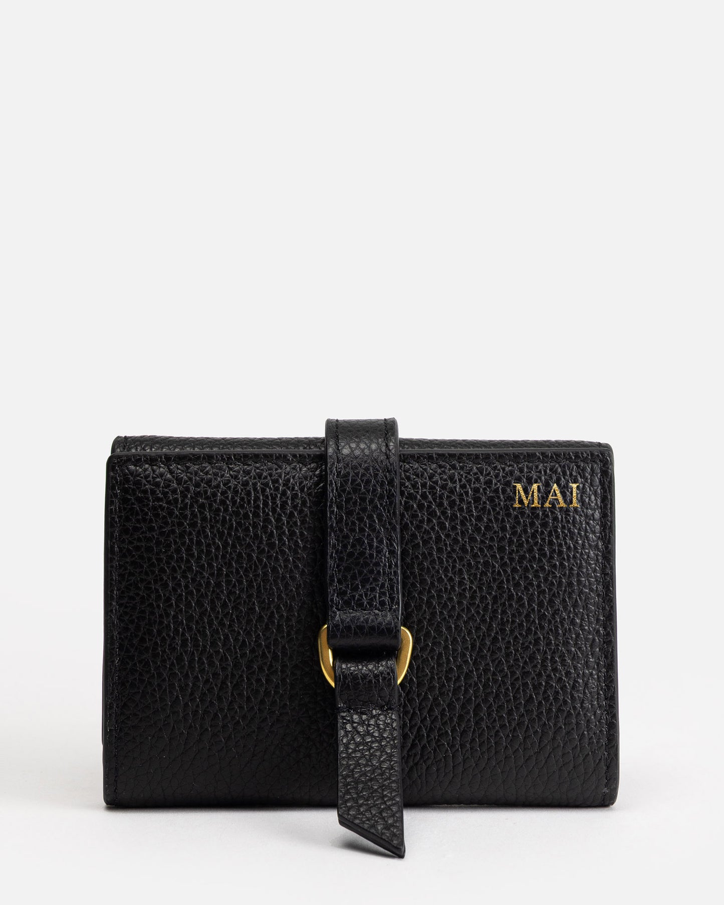 Maia Trifold Snap Wallet Black
