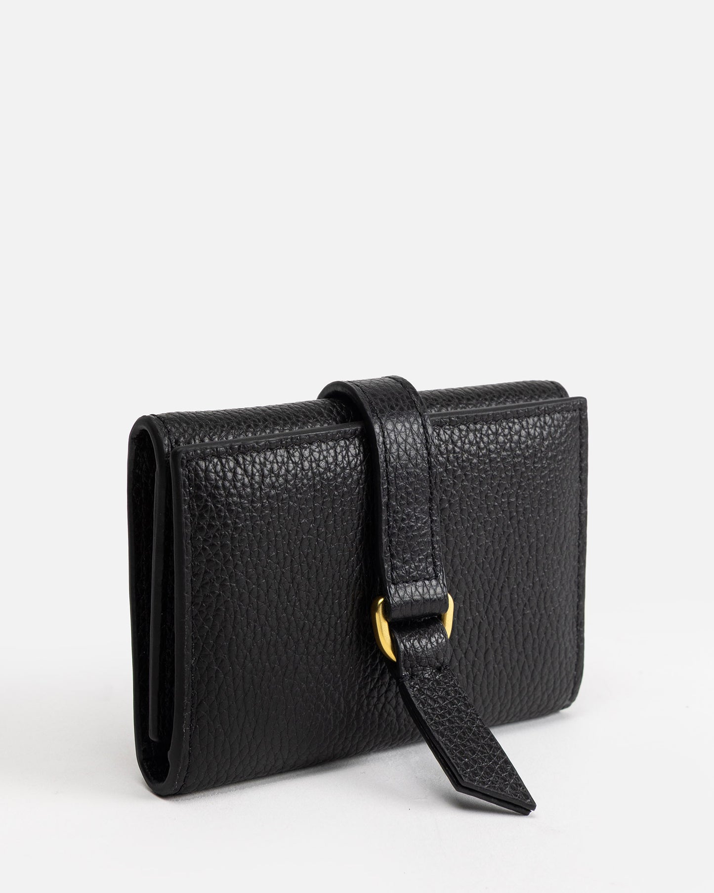 Maia Trifold Snap Wallet Black