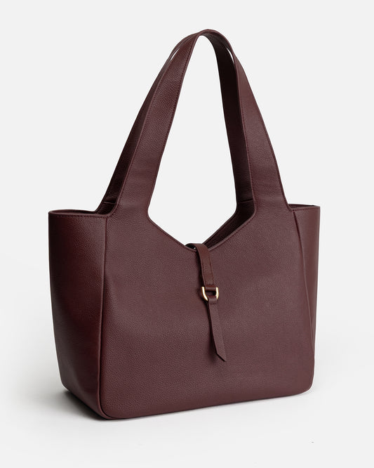 Maia Soft Shoulder Tote Berry Jam