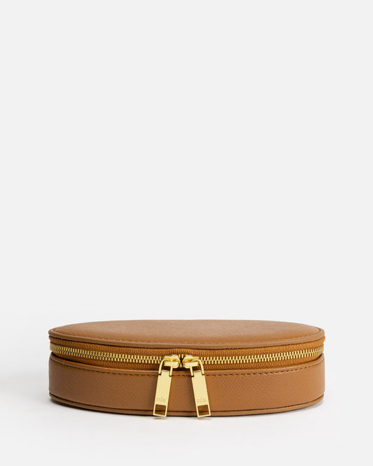 Ava Jewellery Case Tan