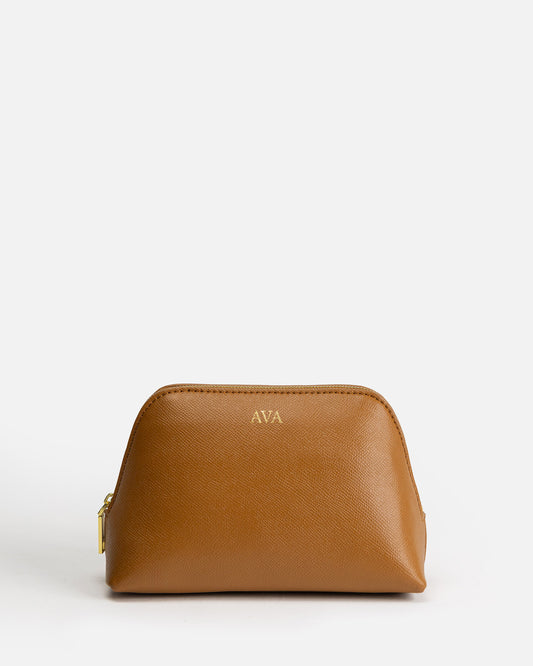 Ava Small Beauty Case Tan