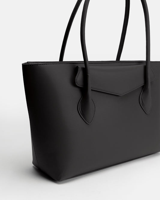 Zaphia Work Shoulder Tote Bag Black