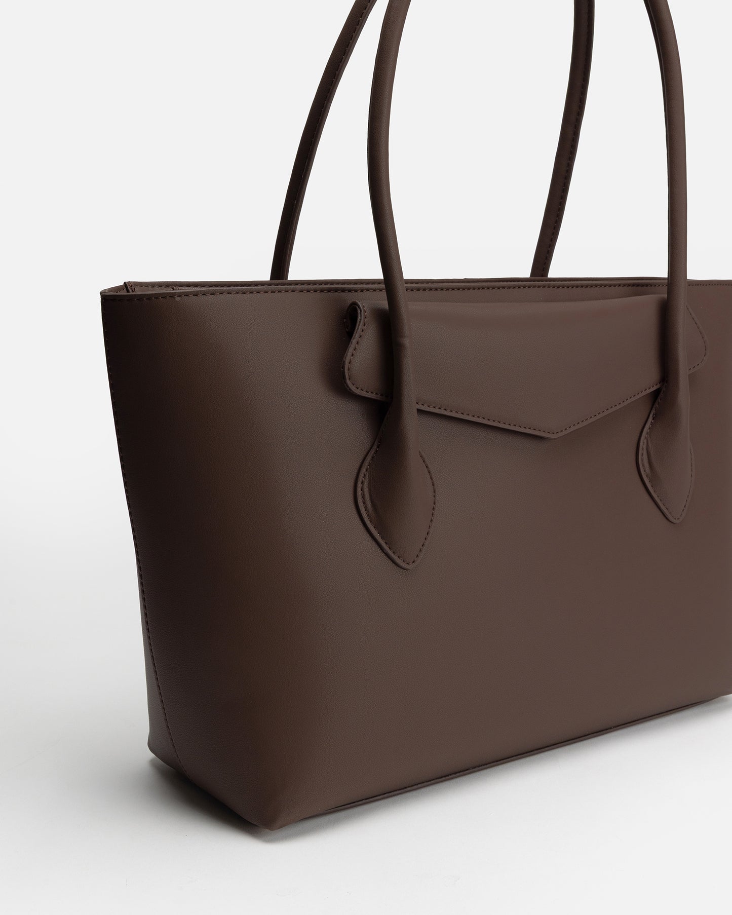 Zaphia Work Shoulder Tote Bag Brown