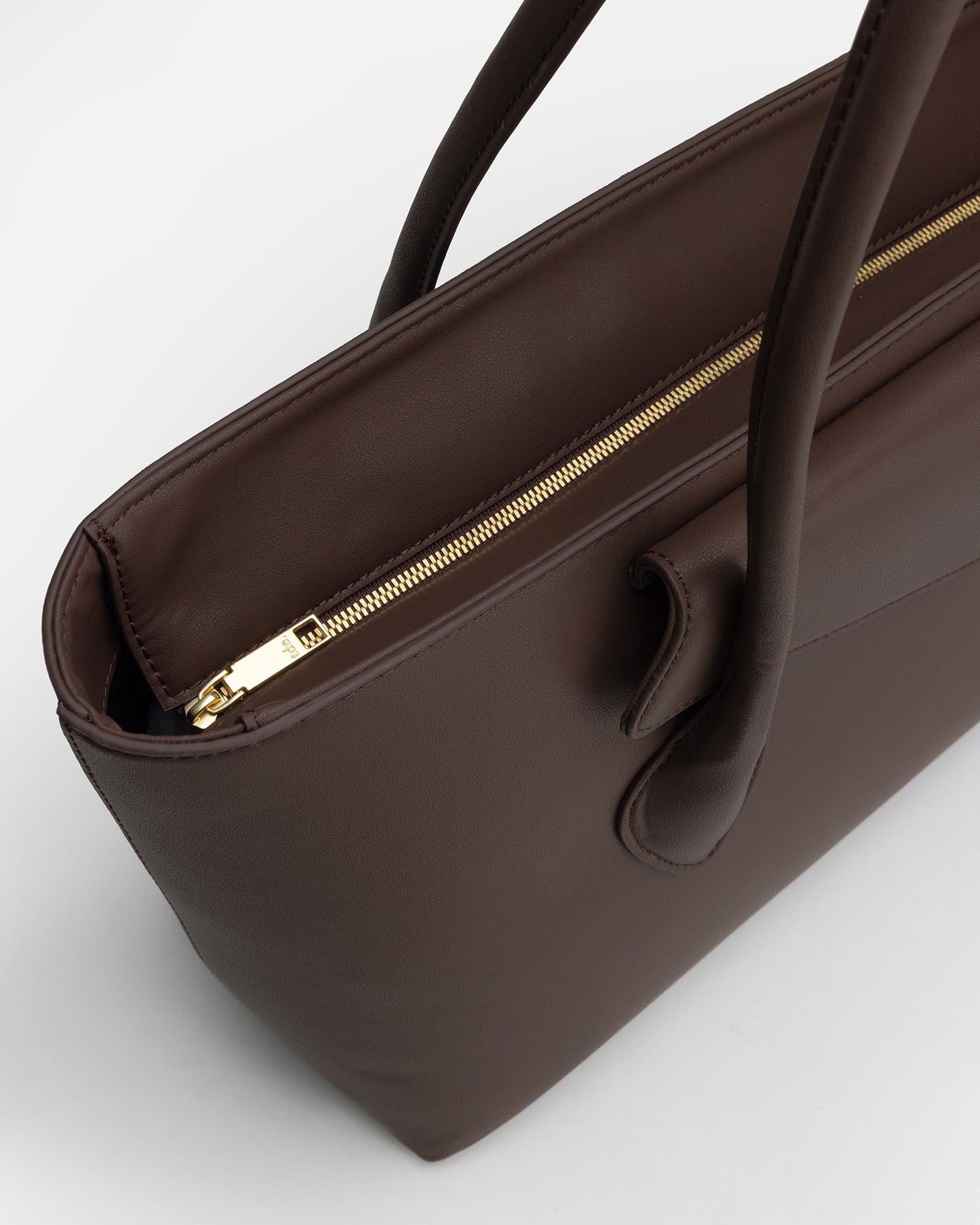 Zaphia Work Shoulder Tote Bag Brown