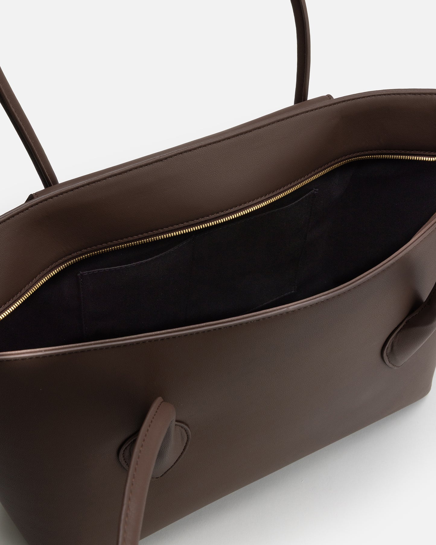 Zaphia Work Shoulder Tote Bag Brown