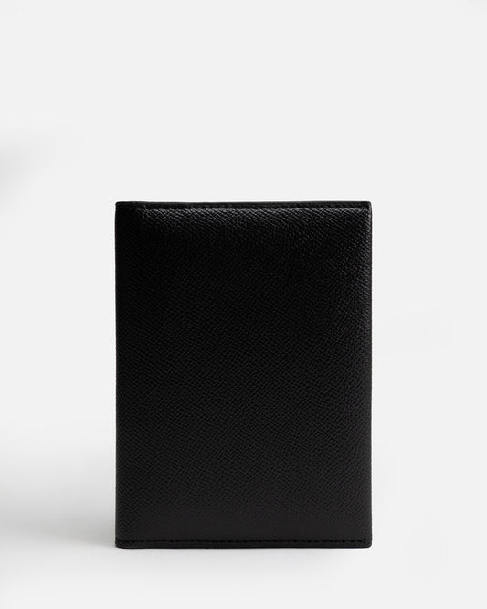 Essential Passport Sleeve Recycled Saffiano Black