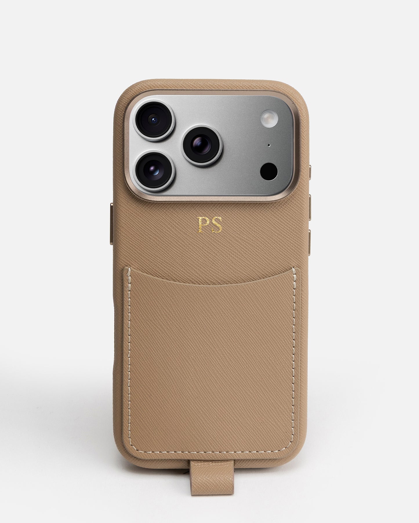 iPhone 17 Pro Case with Crossbody Strap Latte