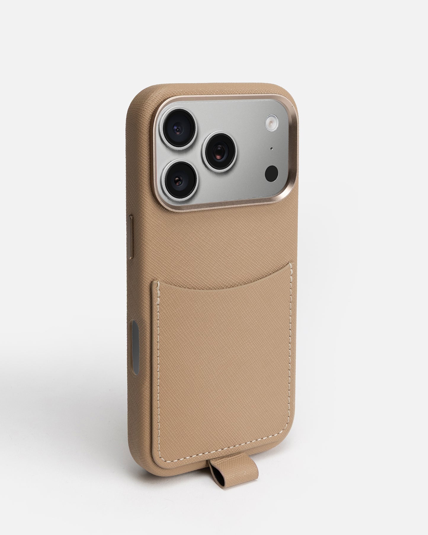 iPhone 17 Pro Case with Crossbody Strap Latte