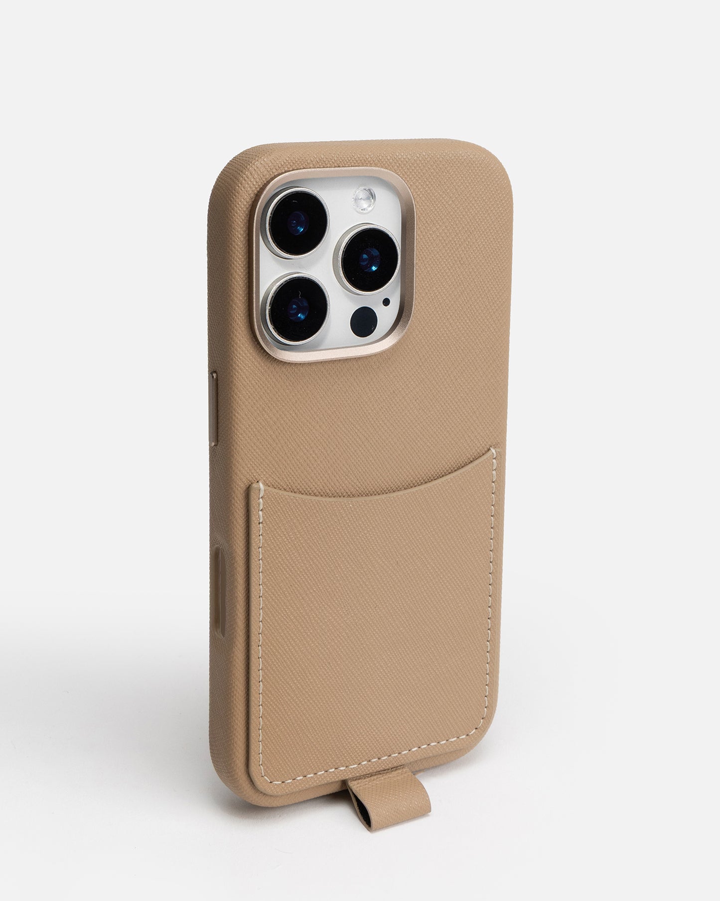 iPhone 16 Pro Case with Crossbody Strap Latte