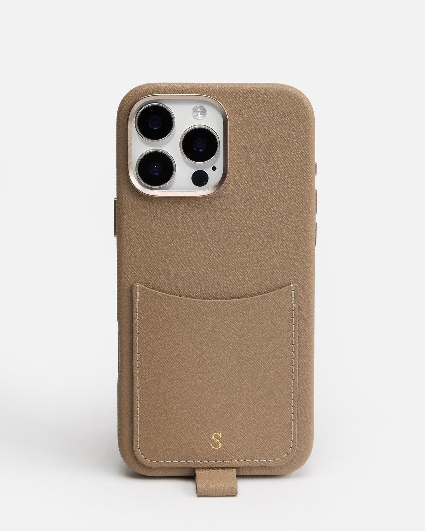 iPhone 16 Pro Max Case with Crossbody Strap Latte