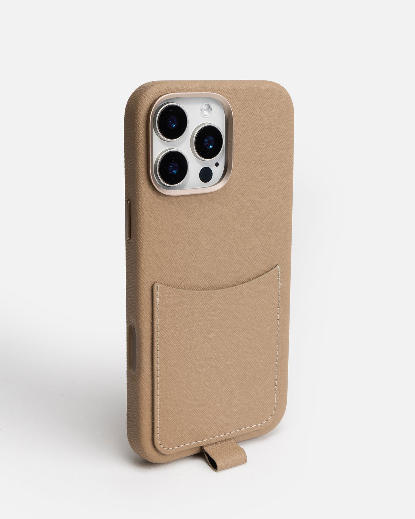 iPhone 16 Pro Max Case with Crossbody Strap Latte