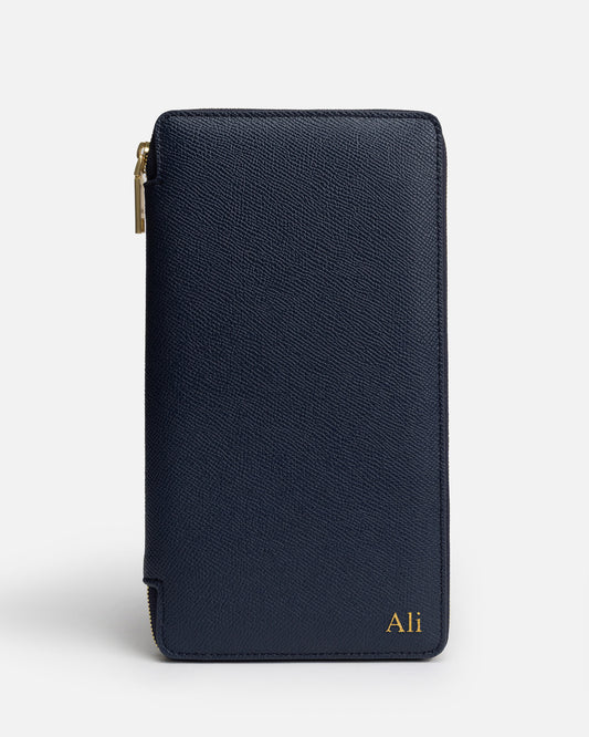 Essentials Zip Travel Wallet Navy