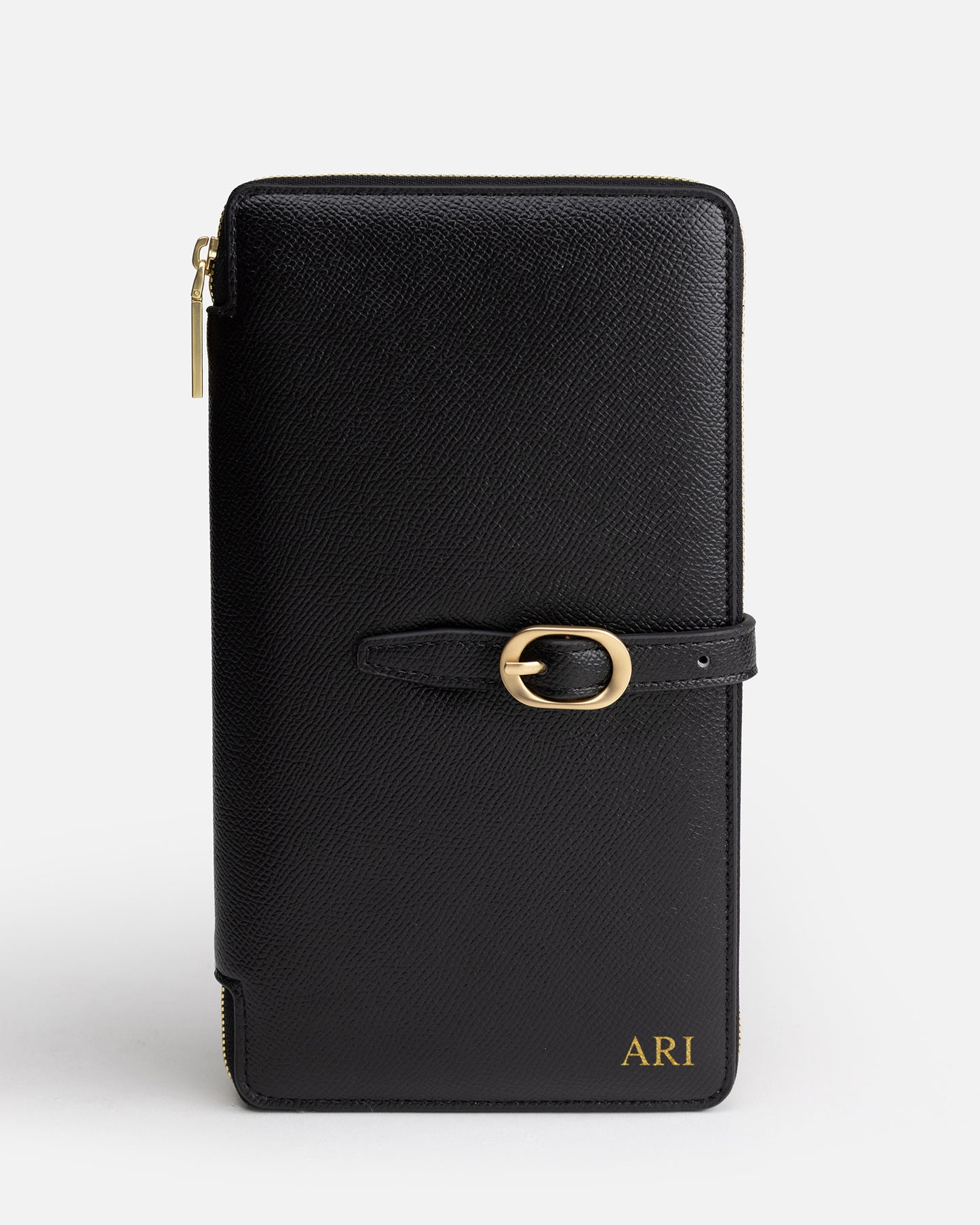 Aria Zip Travel Wallet Black