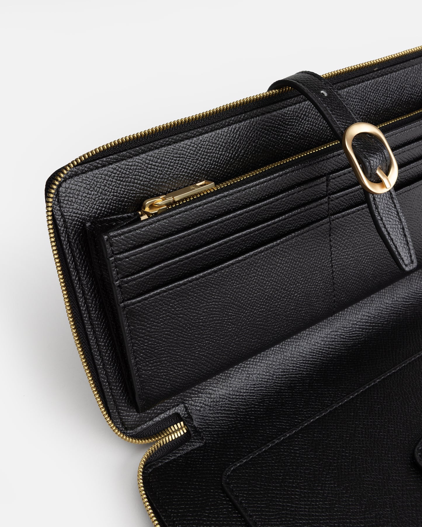 Aria Zip Travel Wallet Black