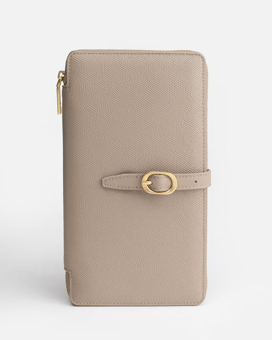 Aria Zip Travel Wallet Sepia