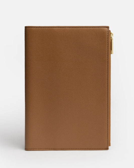 Essentials A5 Zip Compendium Tan
