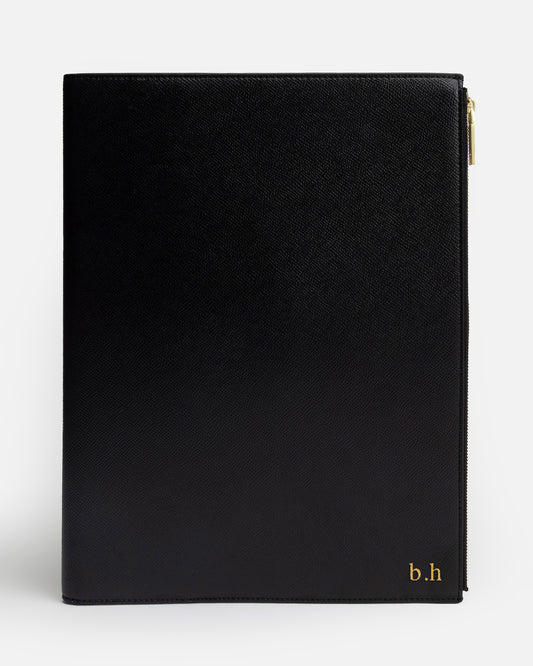 Essentials A4 Zip Compendium Black