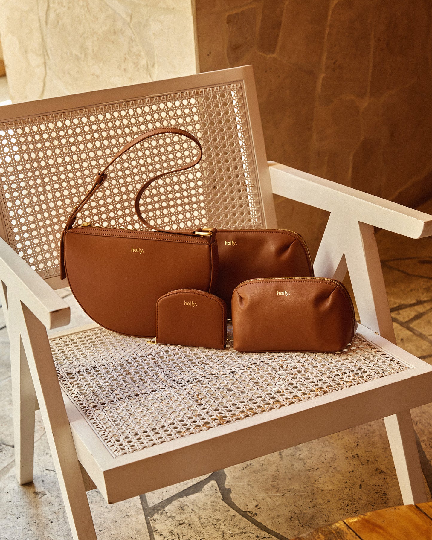 Timeless Large Everything Pouch Tan