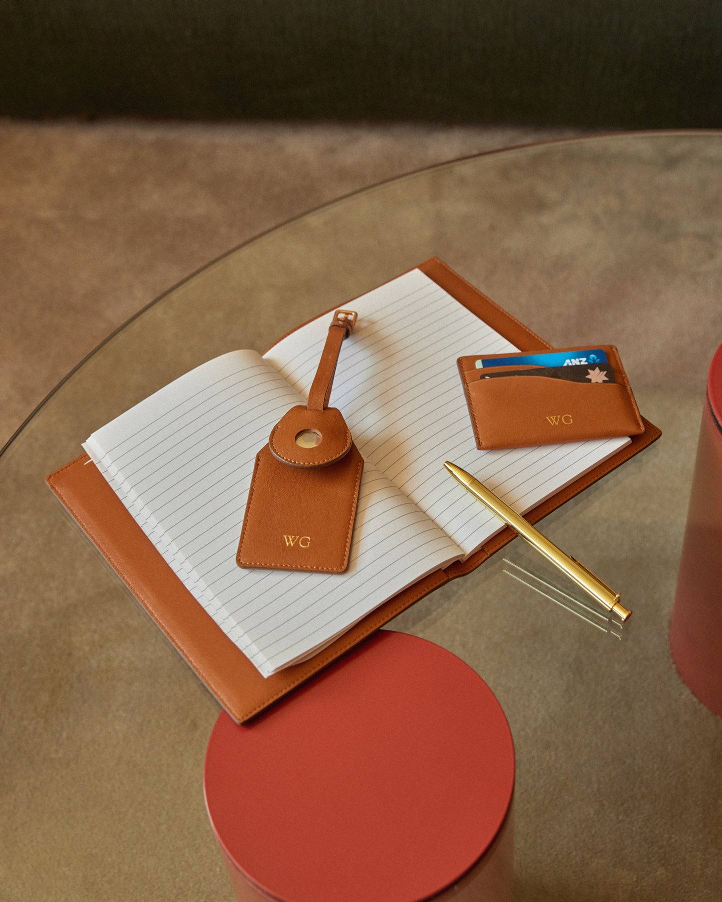 Wave 4CC Card Holder Rich Tan