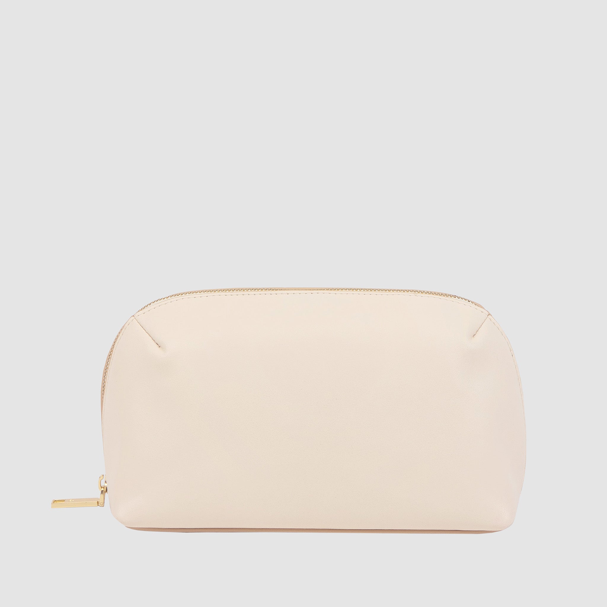 Personalised Timeless Medium Everything Pouch Vanilla with initials | tde