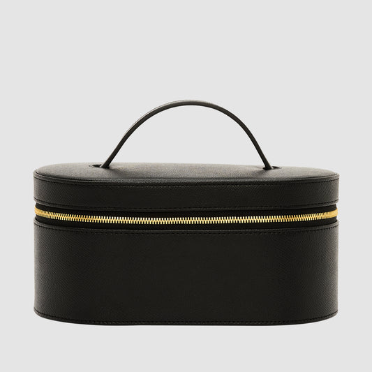 Essential Vanity Case Recycled Saffiano Black