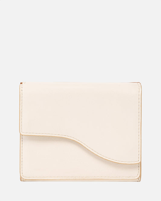 Wave Trifold Wallet Cream