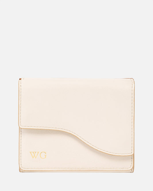 Wave Trifold Wallet Cream