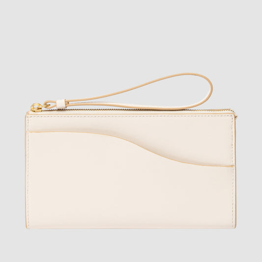 Wave Zip Wallet Cream
